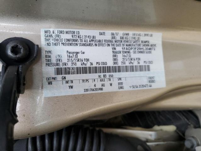 2017 FORD FOCUS SE - 1FADP3F29HL304872