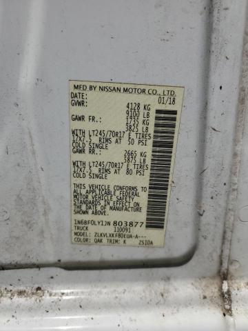 2018 NISSAN NV 2500 S - 1N6BF0LY1JN803877