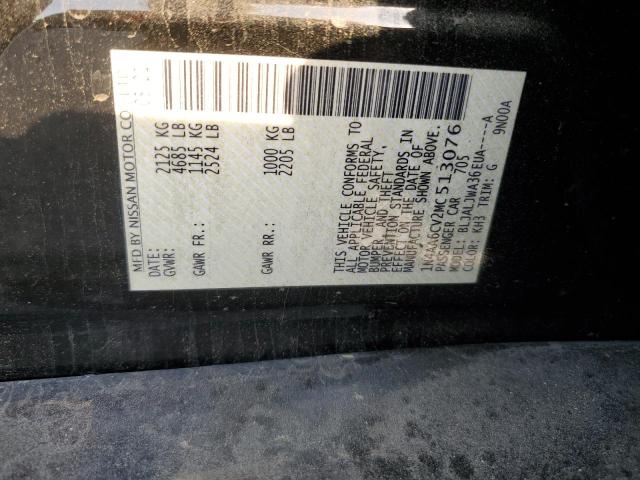 2021 NISSAN MAXIMA SV - 1N4AA6CV2MC513076
