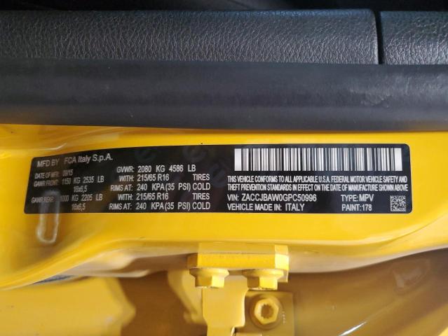 2016 JEEP RENEGADE S - ZACCJBAW0GPC50996