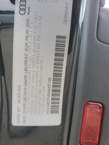 2021 AUDI A5 PREMIUM - WAUABCF58MA007195