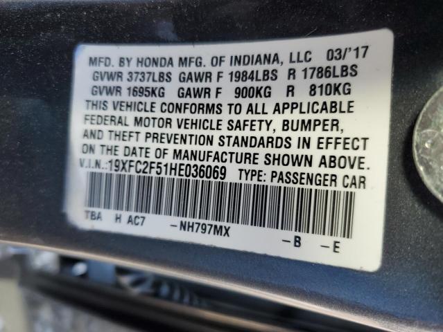 2017 HONDA CIVIC LX - 19XFC2F51HE036069