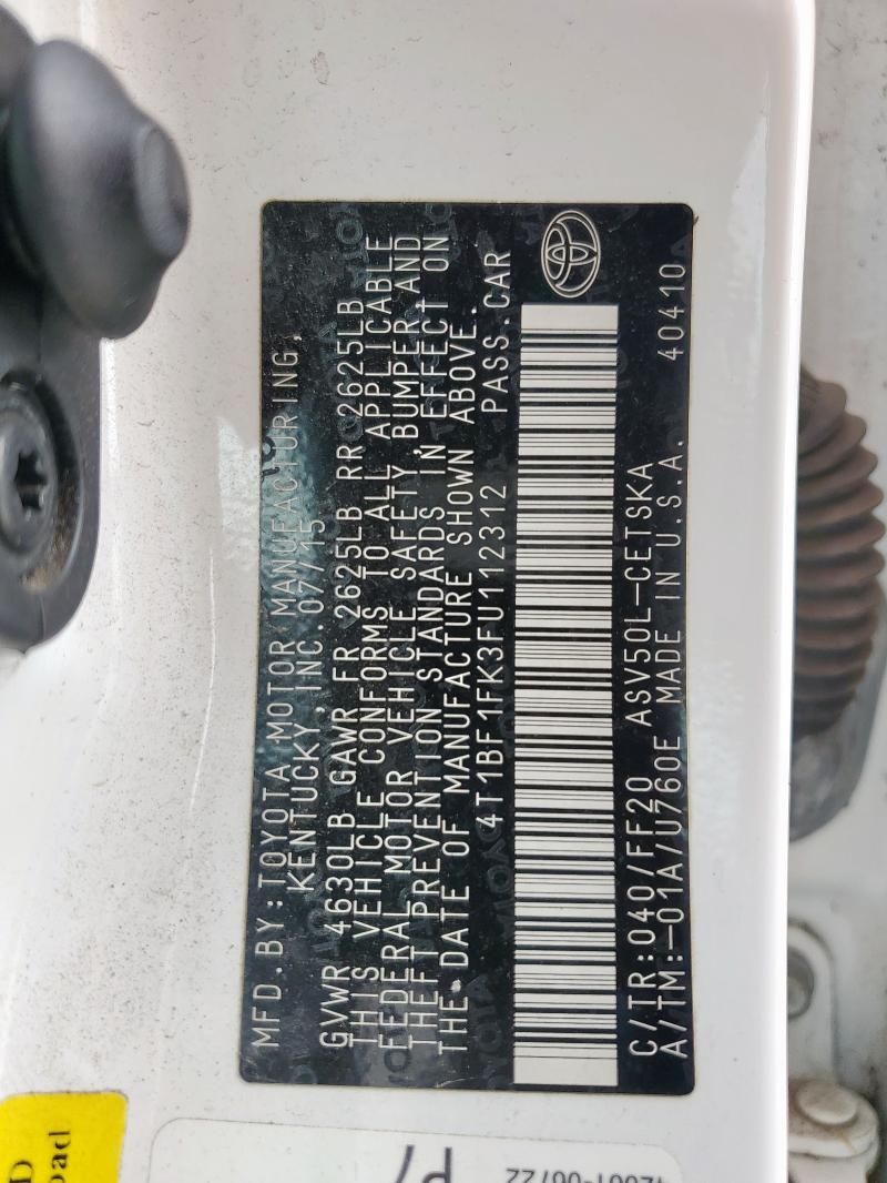 2015 TOYOTA CAMRY LE - 4T1BF1FK3FU112312