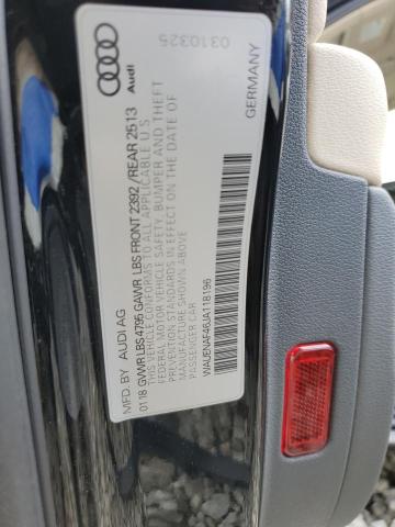 2018 AUDI A4 PREMIUM - WAUENAF46JA118196