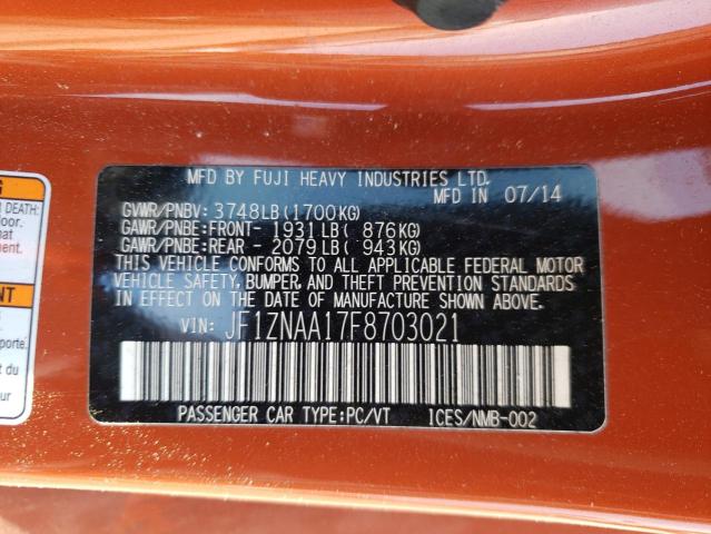 2015 TOYOTA SCION FR-S JF1ZNAA17F8703021