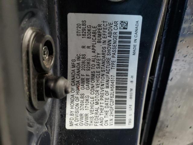 2020 HONDA CIVIC LX - 2HGFC2F62LH564517