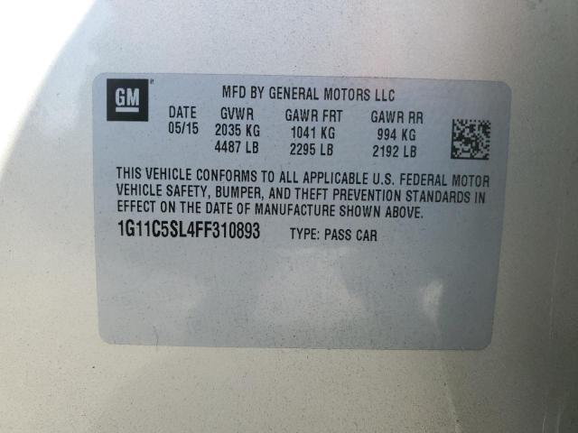 2015 CHEVROLET MALIBU 1LT - 1G11C5SL4FF310893