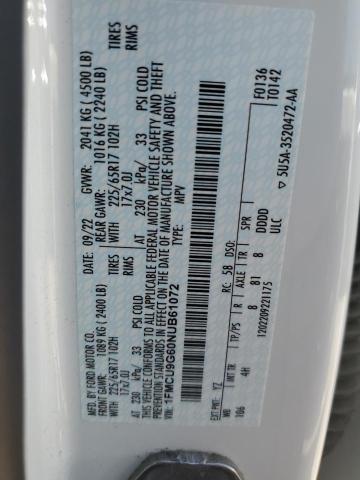 2022 FORD ESCAPE SE - 1FMCU9G60NUB61072