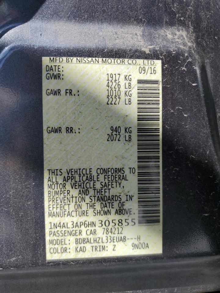 Lot #3135946146 2017 NISSAN ALTIMA 2.5