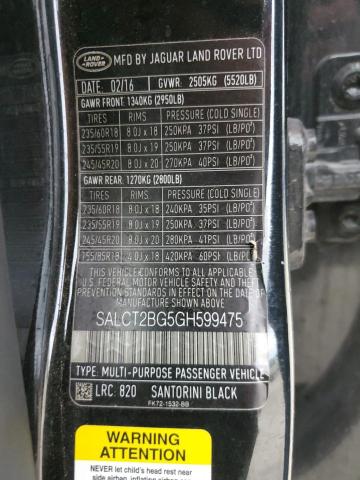 2016 LAND ROVER DISCOVERY - SALCT2BG5GH599475
