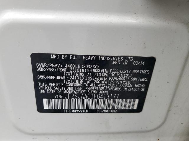 2015 SUBARU FORESTER 2 - JF2SJAAC1FG413177