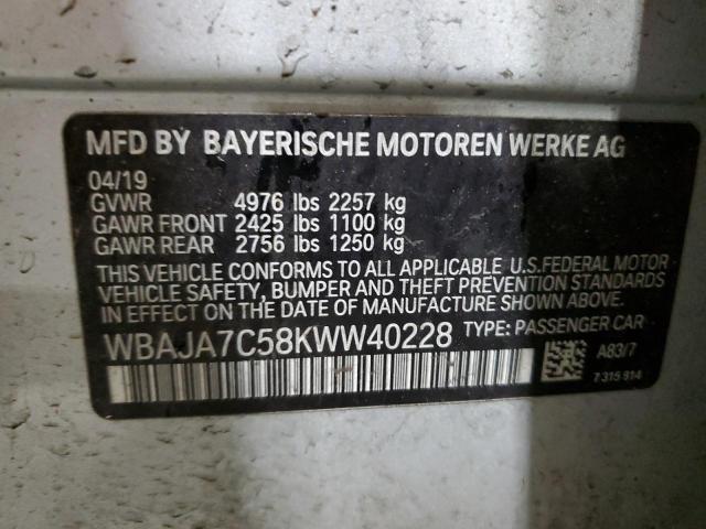 2019 BMW 530 XI - WBAJA7C58KWW40228