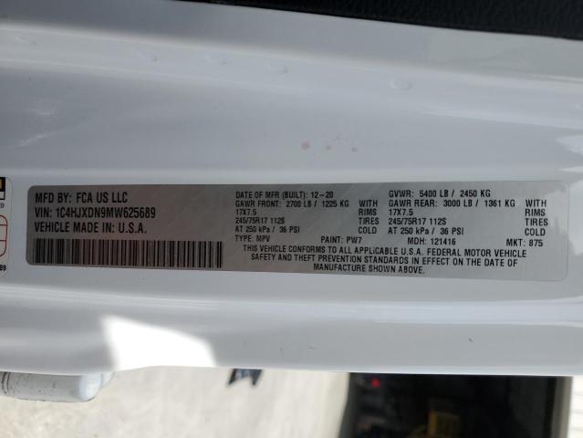 2021 JEEP WRANGLER U - 1C4HJXDN9MW625689