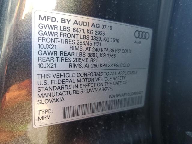 2020 AUDI Q8 PRESTIG - WA1FVAF10LD000427