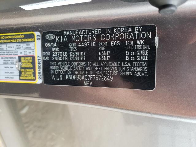 2015 KIA SPORTAGE L - KNDPB3AC7F7672849
