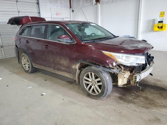 Vin: 5tdbkrfh4fs138862, lot: 52561515, toyota highlander le 20154