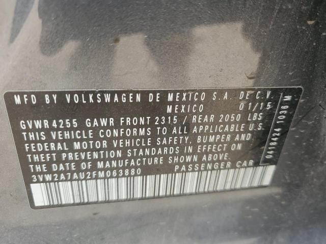 2015 VOLKSWAGEN GOLF TDI - 3VW2A7AU2FM063880