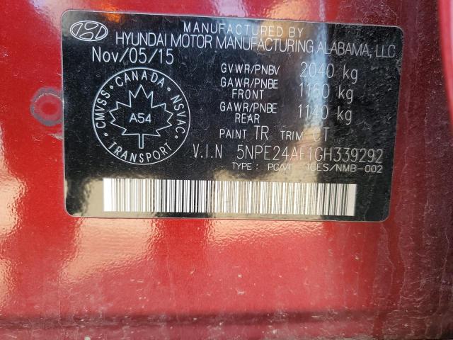 2016 HYUNDAI SONATA SE - 5NPE24AF1GH339292