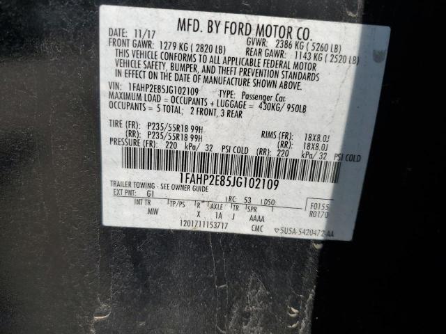 2018 FORD TAURUS SEL - 1FAHP2E85JG102109
