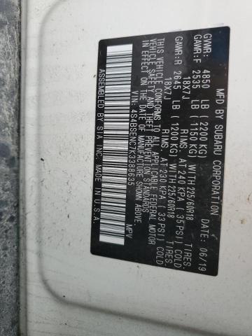 2019 SUBARU OUTBACK 3. 4S4BSENC7K3388635