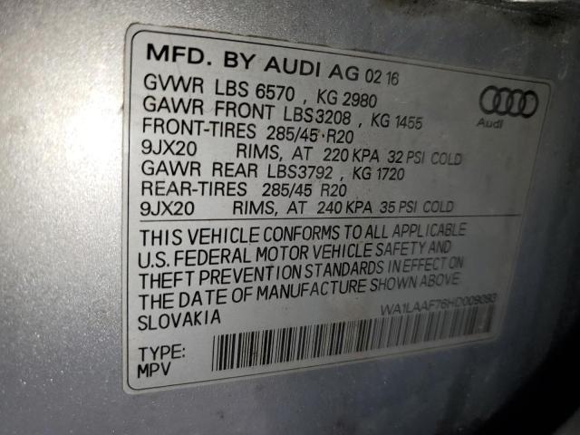 2017 AUDI Q7 PREMIUM WA1LAAF76HD009093