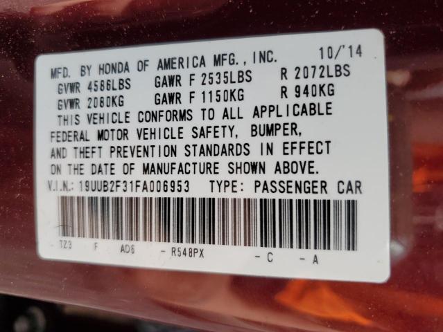 2015 ACURA TLX - 19UUB2F31FA006953