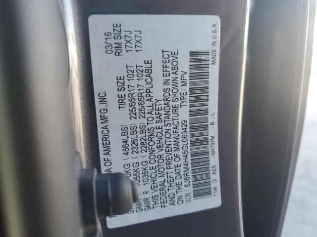 2016 HONDA CR-V SE 5J6RM4H45GL063429