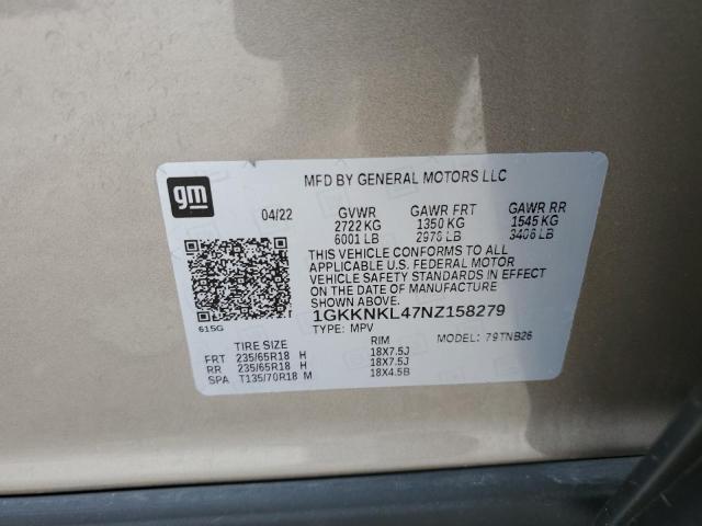 2022 GMC ACADIA SLE 1GKKNKL47NZ158279