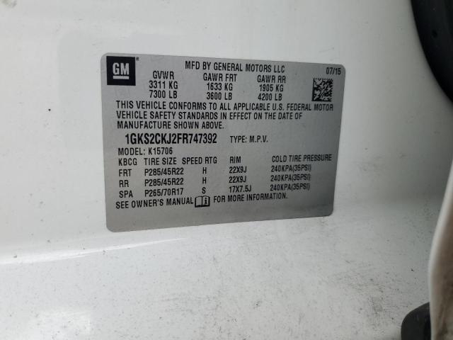 2015 GMC YUKON DENA - 1GKS2CKJ2FR747392