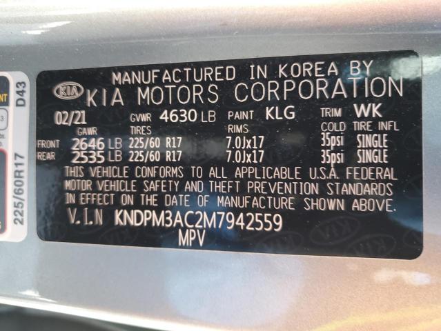 2021 KIA SPORTAGE L - KNDPM3AC2M7942559