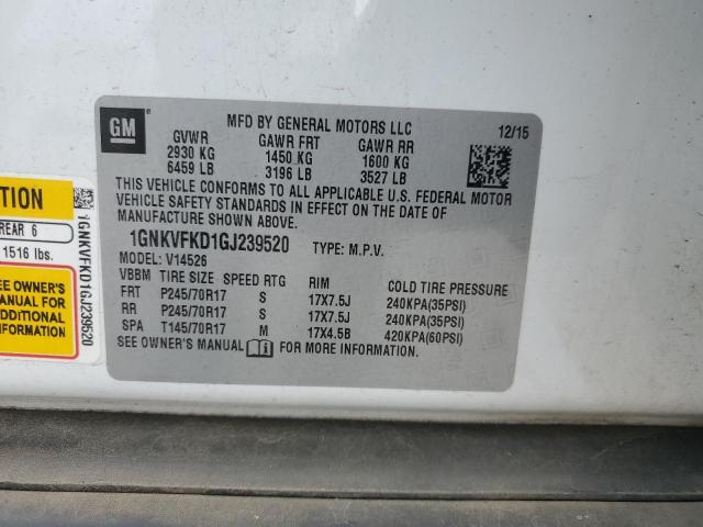 2016 CHEVROLET TRAVERSE L - 1GNKVFKD1GJ239520