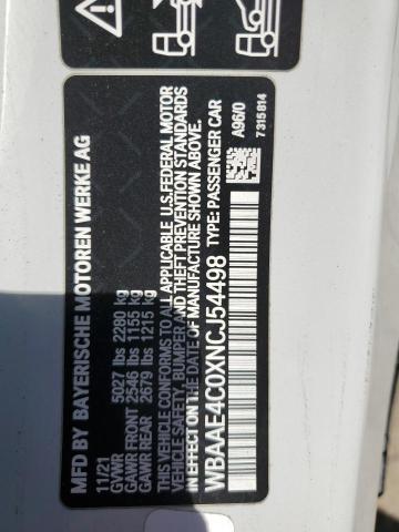 2022 BMW 840XI - WBAAE4C0XNCJ54498