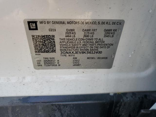 2019 CHEVROLET EQUINOX LT - 3GNAXJEV8KS612430