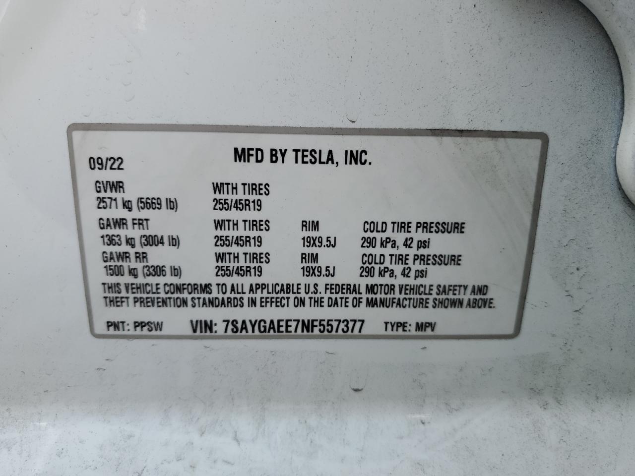 Tesla Model y 2022