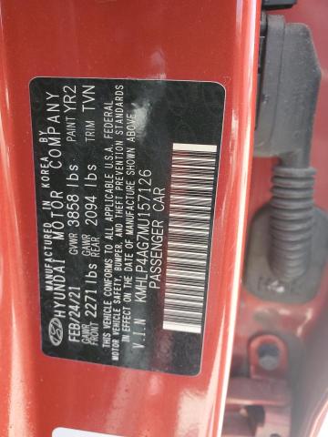 2021 HYUNDAI ELANTRA LI - KMHLP4AG7MU157126