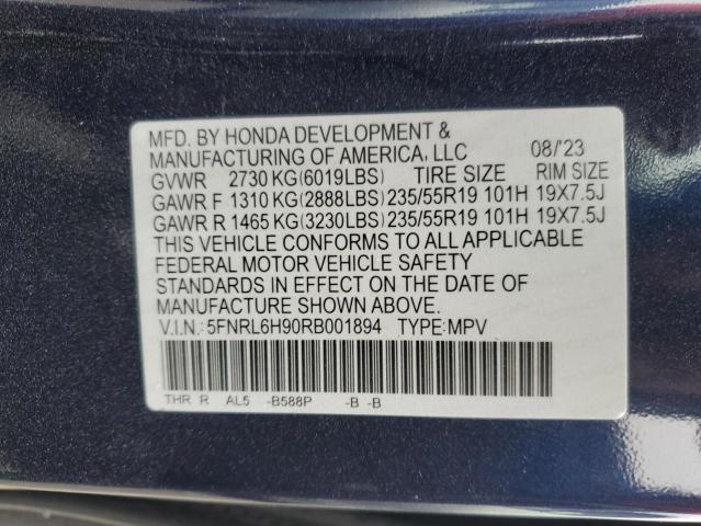 2024 HONDA ODYSSEY EL 5FNRL6H90RB001894