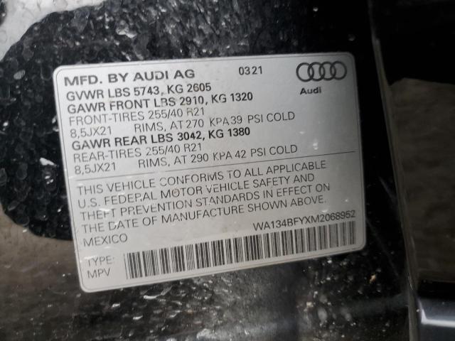2021 AUDI SQ5 SPORTB - WA134BFYXM2068952