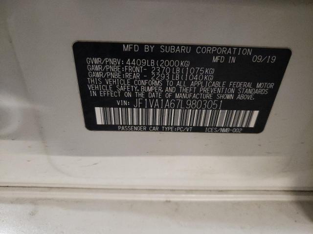 2020 SUBARU WRX JF1VA1A67L9803051