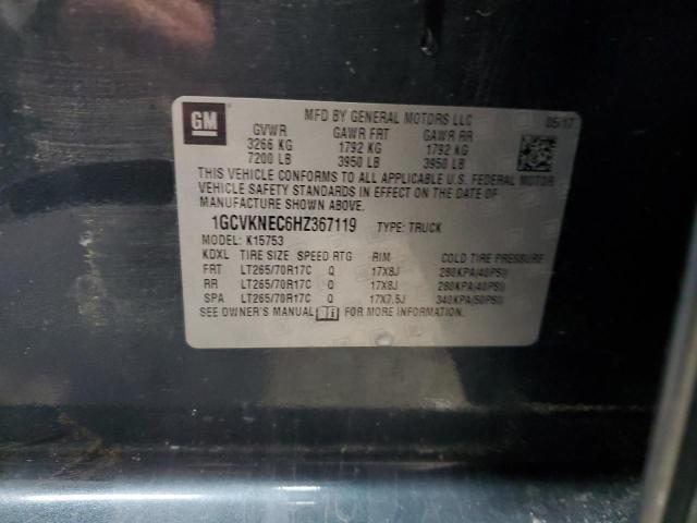 2017 CHEVROLET SILVERADO - 1GCVKNEC6HZ367119