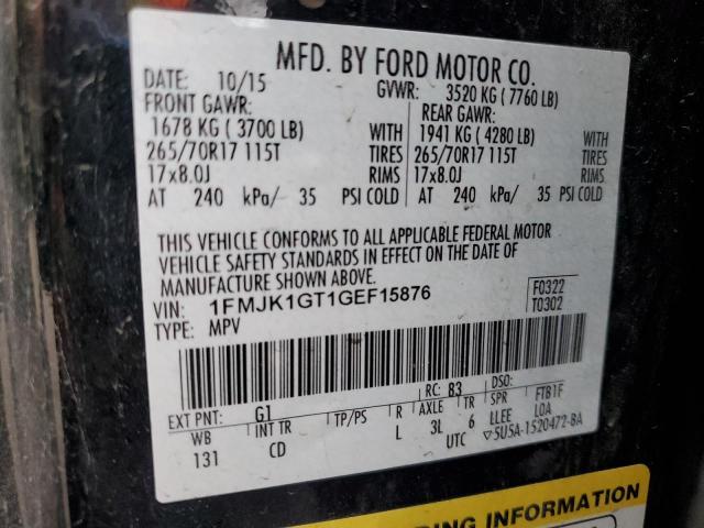 2016 FORD EXPEDITION - 1FMJK1GT1GEF15876