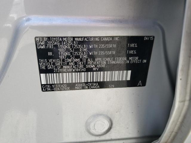 2015 TOYOTA RAV4 LIMIT - 2T3YFREV8FW184540
