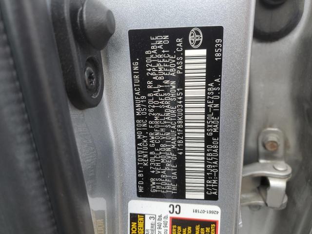 2019 TOYOTA AVALON - 4T1BZ1FB8KU034451