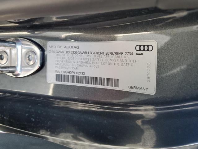 2015 AUDI S5 PREMIUM - WAUCGAFH0FN002433