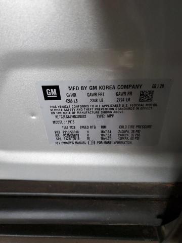 2021 CHEVROLET TRAX 1LT - KL7CJLSB2MB320082
