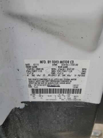 1FTFW1EF3BFC15710 2011 FORD F-150