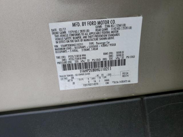 2017 FORD TAURUS SEL - 1FAHP2E80HG110211