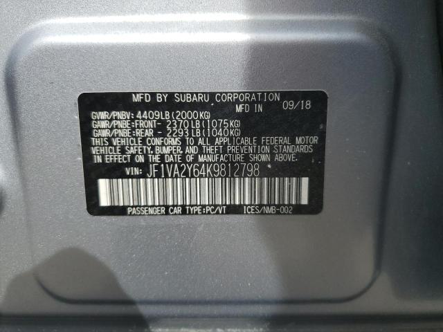 2019 SUBARU WRX STI LI JF1VA2Y64K9812798