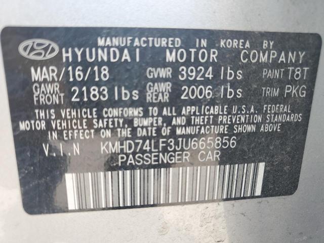2018 HYUNDAI ELANTRA SE - KMHD74LF3JU665856