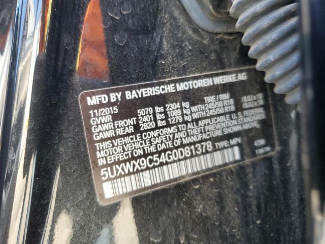 2016 BMW X3 XDRIVE2 - 5UXWX9C54G0D81378
