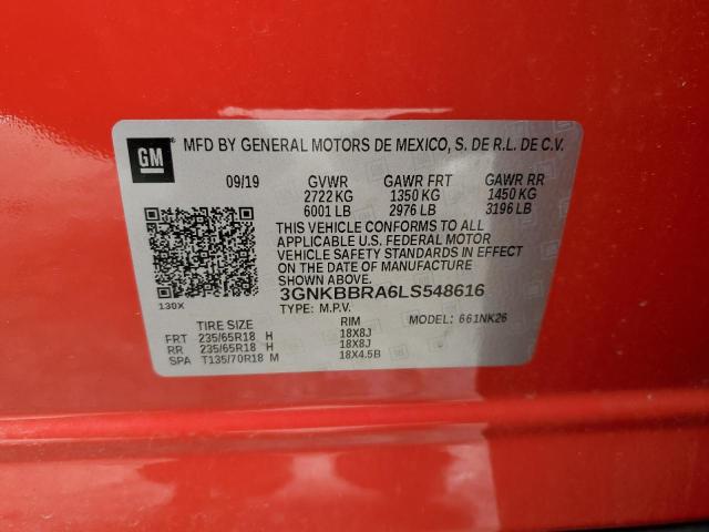 2020 CHEVROLET BLAZER 1LT - 3GNKBBRA6LS548616